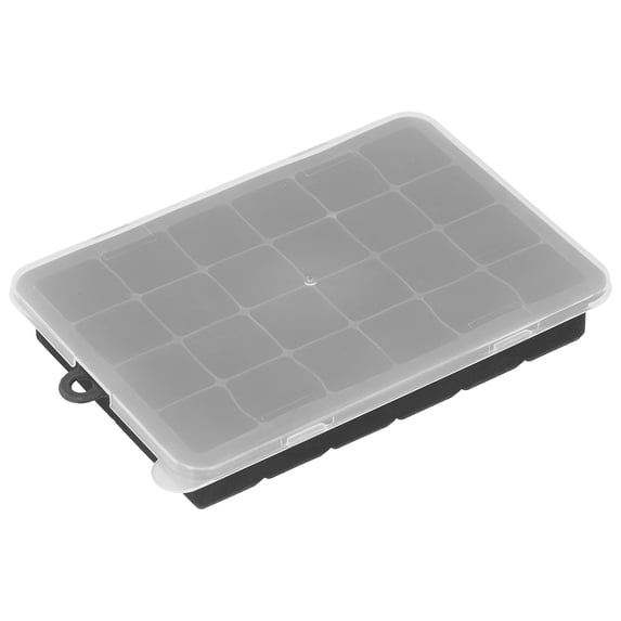 BIMZUC 24 Grid Silicone Ice Cube Tray Maker Mold with Removable Cover ...