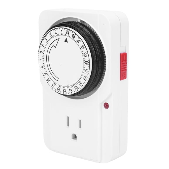 BIMZUC 24 Hour Mechanical Timer, Programmable 15 Minute Intervals Outlet Timer, 125V Switch