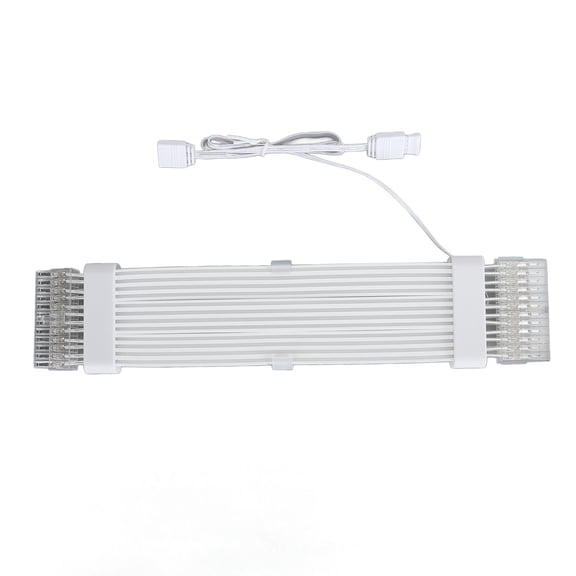BIMZUC 24 Pin RGB Power Extension Cable Kit ARGB 18AWG Silver Plated Wire Power Supply Sync PC Cable 10.4 inches / 265mm