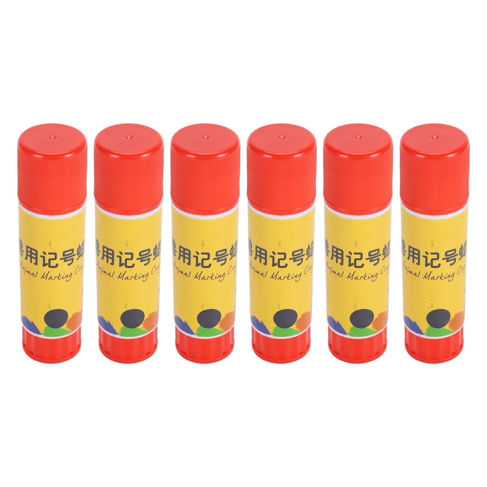 BIMZUC 24PCS Livestock Marker Crayon, Professional Red Animal Marking Paint Stick for Pig Sheep Cow Cattle (7.48 inches / 19.00 cm)