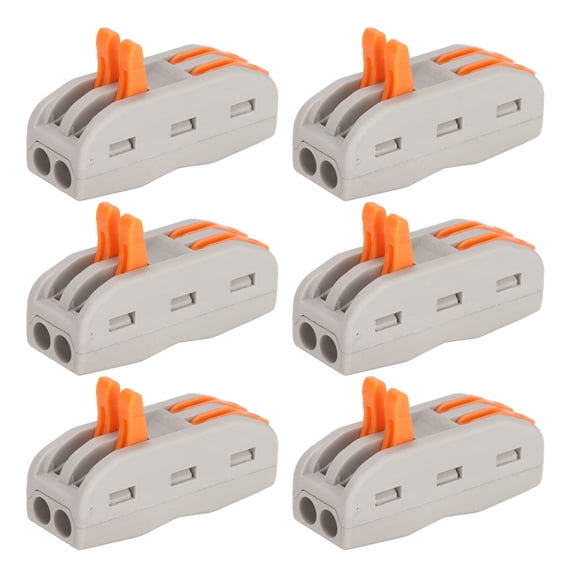 BIMZUC 25pcs Compact Wire Connector 4 Hole Fast Conductor Splicing Cable Connector for Building Automobile, PCT 2-2, Orange, 32A 250V, Secure Wire Terminals, 0.08-4.0mm2 Wire Range, 9-11mm