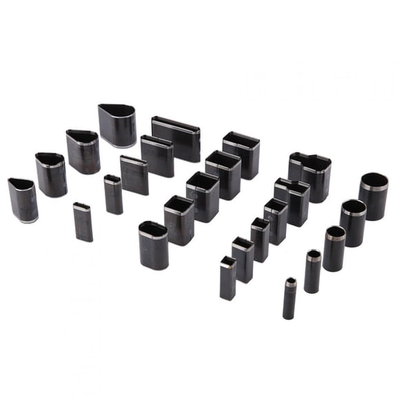 BIMZUC 25pcs Multi Shape Leather Hole Punch Cutter Tools Set Handmade DIY Craft Leather Puncher For Camera Belts Layered Fabric Polymer Clay Projects[cite: 1]