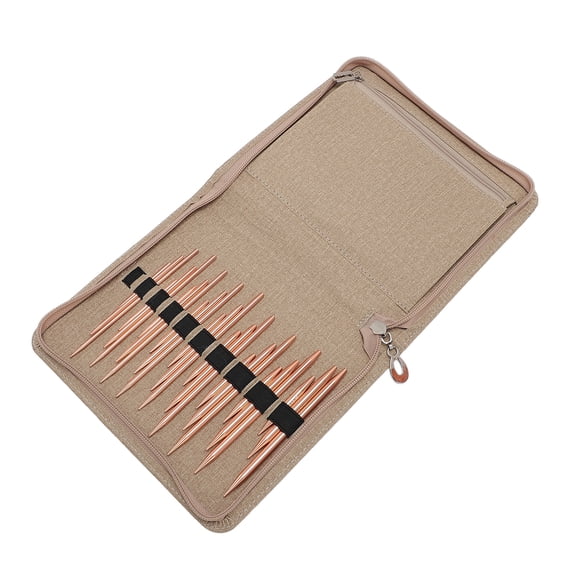 BIMZUC 27Pcs Interchangeable Circular Knitting Needles Set Aluminum Oxide Removable Crochet Hooks with PU Storage Case Cables 3 Sizes 3.0mm to 6.0mm for Weaving Projects (10.05 oz / 285g)