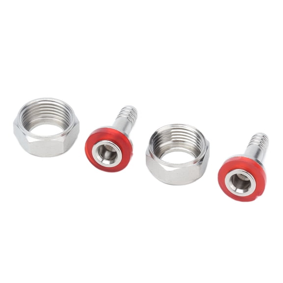 BIMZUC 2PCS American Type Keg Coupler Stainless Steel Beer Barrel Connector for 5/16in ID Beer Hose (5/16 inches / 0.79 cm) Home Brewing Accessories