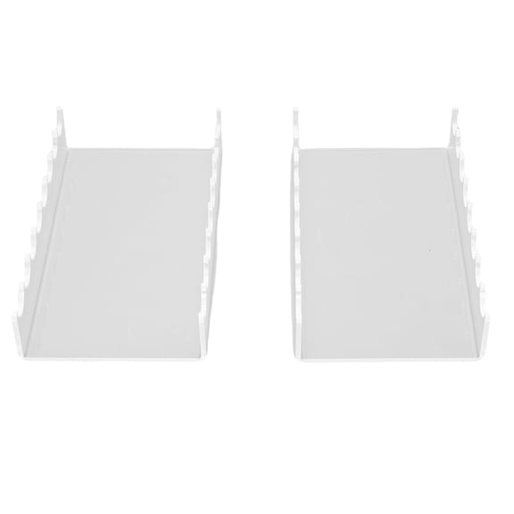 BIMZUC 2PCS Clear Acrylic Makeup Brush Holder, Horizontal Drying Rack Storage Organizer for Vanity Table, Perfect Accessory Display Stand (6.5 x 3.5 x 1.2 inches / 16.5 x 9 x 3 cm)