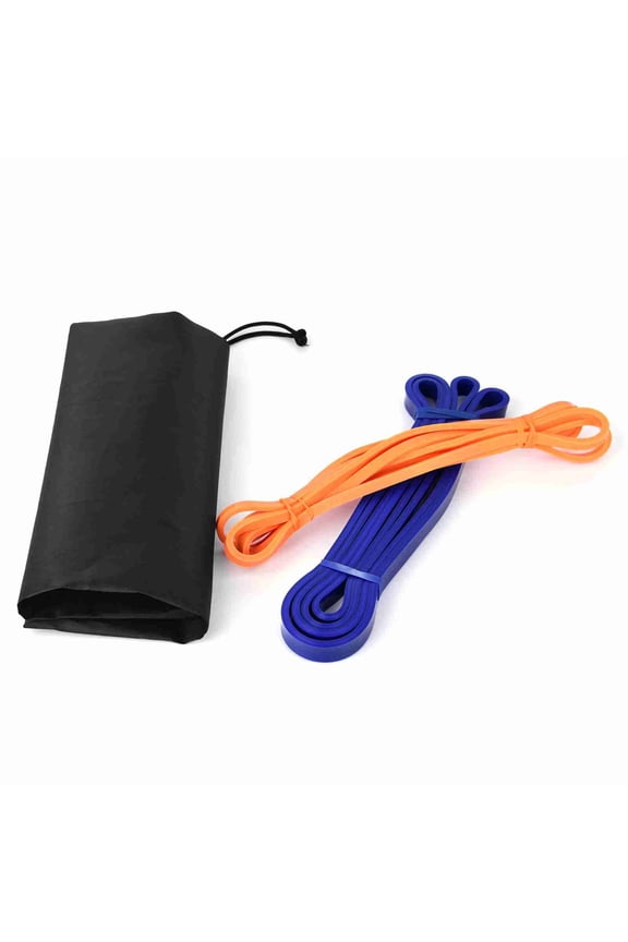 2PCS Resistance Loop Bands High Elasticity Latex Exercise Bands for Working Out Body Building Yoga Home Gym Fitness Strength Training Equipment 11.81 inches / 30 cm Orange Blue