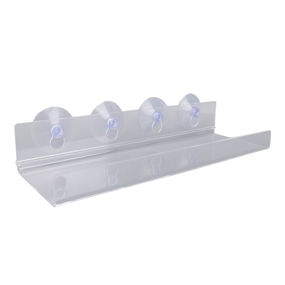 BIMZUC 2PCS Window Plant Floating Shelves Acrylic Window Sill Extender Planter Holder with Suction Cups for Indoor Succulent Flower Pot (11.8 in / 30 cm)