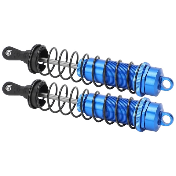 BIMZUC 2Pcs 1/8 RC 140mm (5.5 in) Oil Filled Adjustable Shock Absorber Damper Replacement for TRAXXAS SLASH 2WD RC Car, Blue
