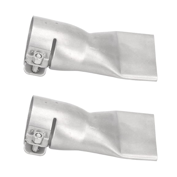 BIMZUC 2Pcs 40mm Flat Wide Mouth Welding Nozzle Stainless Steel Heat Resistant Heat Gun Tips for PVC Vinyl Plastic Welder