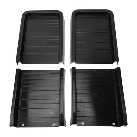 BIMZUC 2Pcs Black Downspout Splash Blocks, Gutter Extensions Rain Water Drainage Splash Guards with Ground Nails, 23.6 inches / 60 cm Length