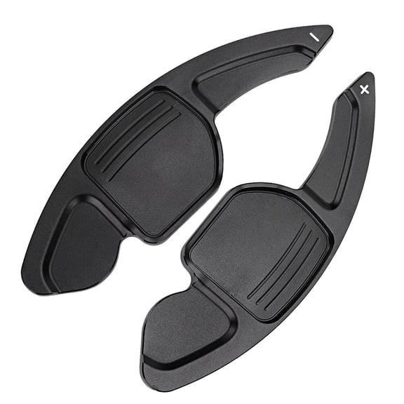 BIMZUC 2Pcs Car Steering Wheel Shift Paddle Blade Shifter Black Fit for Audi A3 A4L A5 A6 A7 A8 S5 Premium Aluminum Alloy Auto Interior Upgrade Replacement Accessories (7.09 inches / 18 cm)