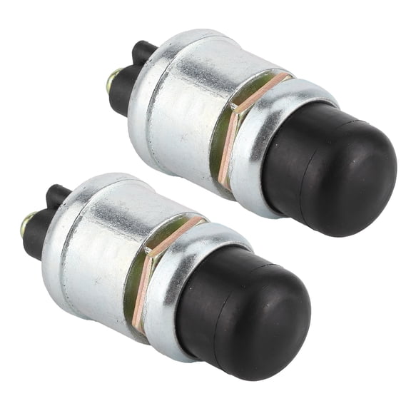 BIMZUC 2Pcs Horn Engine Start Switch SPST Push Button Starter Waterproof 50A 12V for Car Boat Heavy Duty Ignition Starter Button Set for Marine Vehicles Automotive Upgrades 10 inches / 25.4 cm