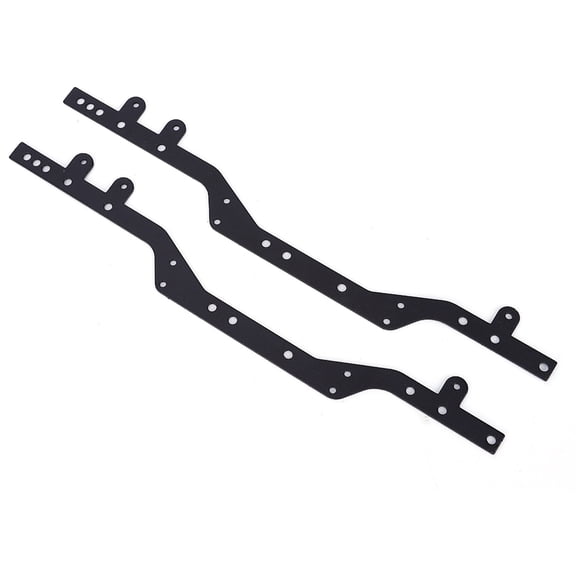 BIMZUC 2Pcs Metal Chassis Beam Replacement Accessory for WPL C34 C34K C34KM 1/16 Scale RC Cars, Durable Black Upgrade Parts (Length 10.4 inches / 264 mm)