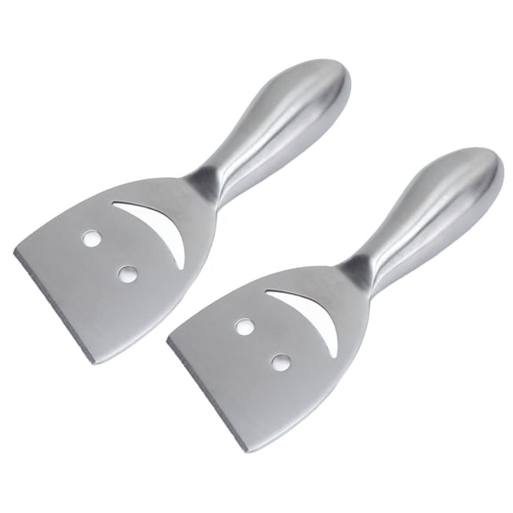 BIMZUC 2Pcs Stainless Steel Cheese Plane Multifunctional Smile Style Cheese Shaver Tool for Soft and Semi-Hard Cheese Baking (5x2 inches / 12.7x5.2 cm)