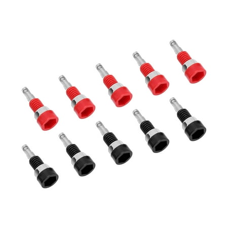 BIMZUC 2mm Banana Female Jack Socket Binding Post Terminal, 10 Pieces (5 Red & 5 Black) Multimeter Test Probes & Leads for Industrial Equipment, 30V AC-60V DC, 10A Max, Brass & ABS Material