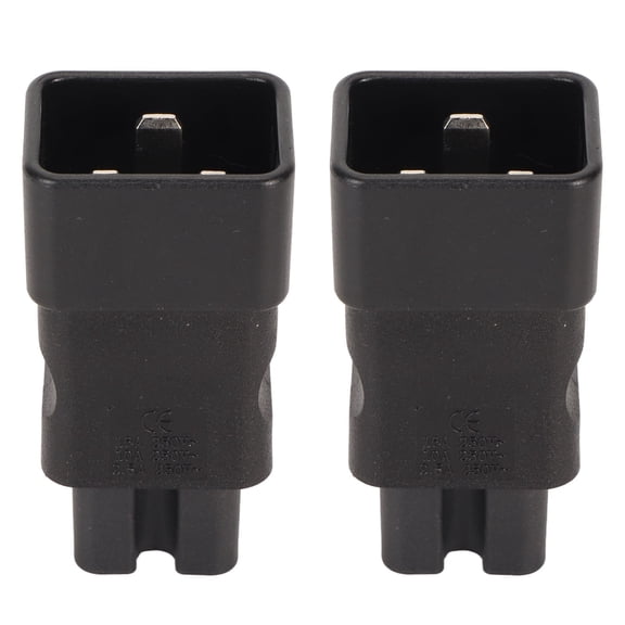 BIMZUC 2pcs IEC320 C20 to IEC320 C15 Power Adapter, 2.5A-16A 250V 4000W Heavy Duty Copper Computer Converter Socket