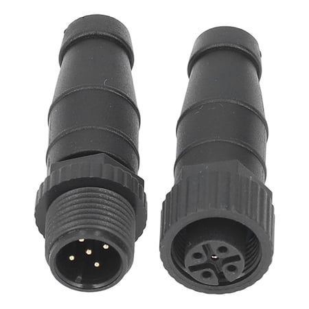 BIMZUC 2pcs Male Female Terminators ABS Black Oil Resistant Heatproof Universal for NMEA 2000 Yacht Accessories Marine Network Resistor Terminating Kit (1.97 inches / 5.00 cm)