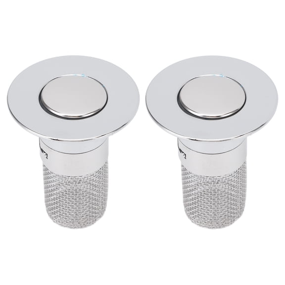 BIMZUC 2pcs Stainless Steel Bathtub Plug & Drain Stopper with Rubber Gasket for 34-40mm (1.34-1.57 inches) Sewers, Bathroom Sink Anti-Clogging Pop Up Plug