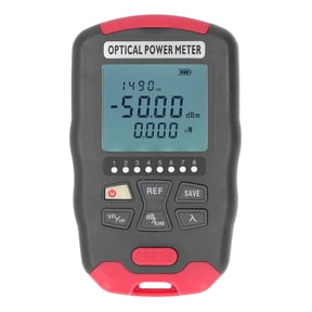 BIMZUC 3 in 1 Fiber Optic Power Meter, Optical Network Cable Tester with LED Lamp, 10KM Red Light Source AUA-D70 Digital Power Tester, 850-1650nm Wavelength, Network Diagnostic Tool (5.12 in/13 cm)