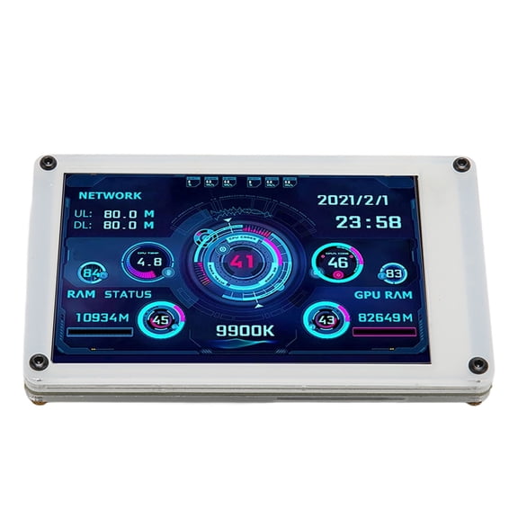 BIMZUC 3.5 Inch IPS Computer Temp Monitor, PC CPU Data Display for GPU RAM HDD, Supports Raspberry Pi Linux Windows [cite: 1]