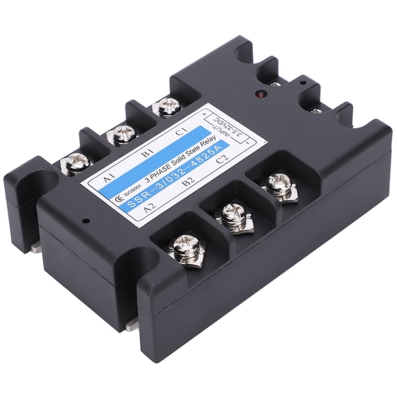 BIMZUC 3 Phase SSR DC Control AC 480V 25A Solid State Relay Industrial Equipment SSR-3/032-4825A Electrical System Relay for Home Improvement and Automation, 1 Pack