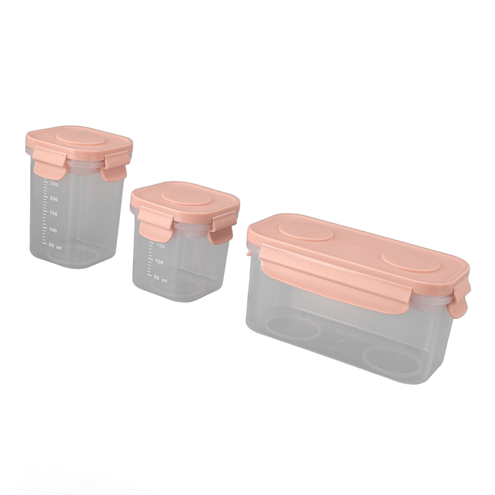 BIMZUC 3-Piece Baby Food Storage Jars, Stackable Microwavable Containers with Removable Ice Pack & Scale, BPA-Free Food Grade Container Box for Purees, 33.8 fl oz (1000ml), Pink