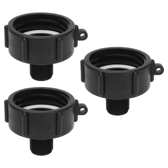 BIMZUC 3-Piece Pack IBC Tank Connector G3/4 Thread ABS Plastic Drain Adapter Replacement Valve Fitting for Chemical Barrels, S60x6 Standard Thread Size (5.51 inches / 14 cm Length)