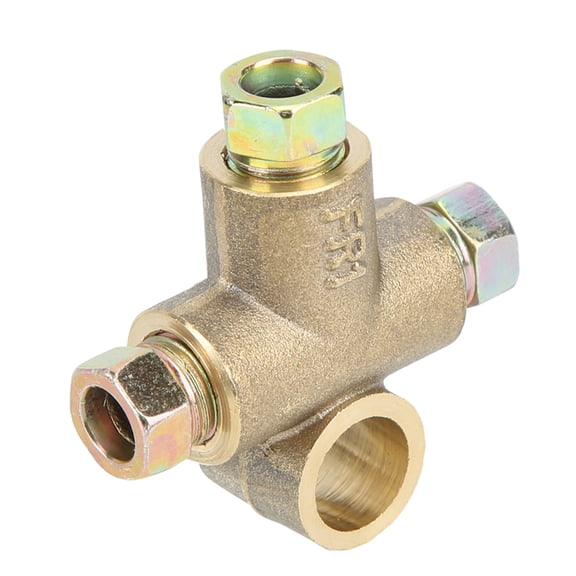 BIMZUC 3 Way T Shape Brake Tee Union with 3 Male Nuts M10 for 3/16 in / 4.76 mm Pipe Alloy Replacement Part