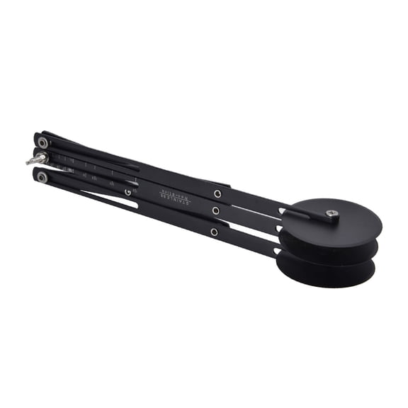 BIMZUC 3-Wheel Non-Stick Black Pastry Cutter, Adjustable Dough Divider and Pizza Slicer Tool for Kitchen Baking, Multipurpose Roller Cutter with Ergonomic Easy Grip, 9.6 in / 24.5 cm