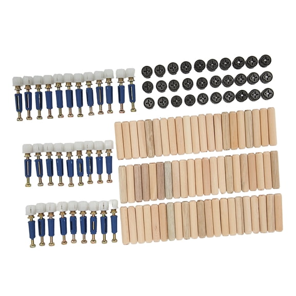 BIMZUC 3 in 1 Eccentric Wheel Connecting Set, Hardware Joint Fasteners for Furniture Assembly, 126 Pieces