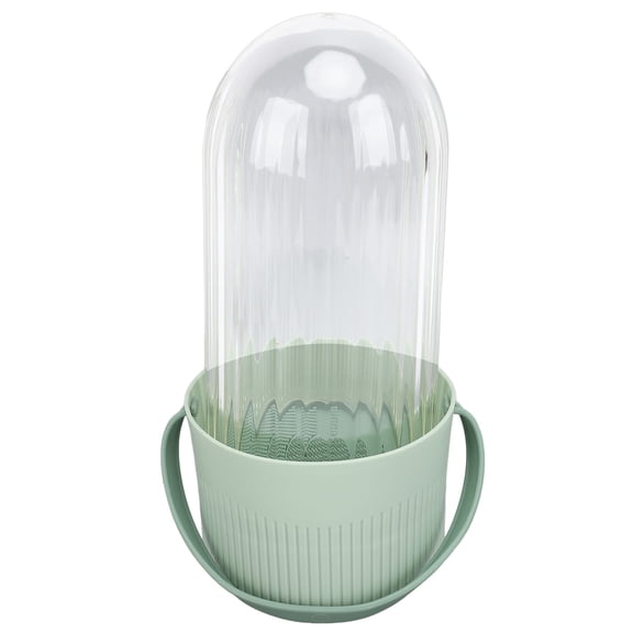 BIMZUC 3-in-1 Makeup Brush Cleaner Bowl & Drying Rack Tool Organizer Set with Transparent Dustproof Lid for Cosmetic Brushes, Beauty Sponges, and Powder Puffs, Green Color, 10.24 inches / 26 cm Size