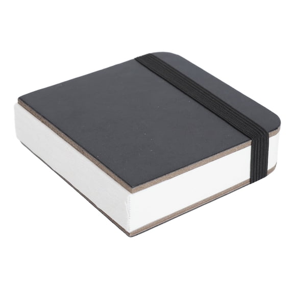 BIMZUC 30 Sheets Watercolor Sketchbook Portable Small Watercolor Journal 300GSM White Paper Notebook for Painting Doodling 3.1 inches / 8 cm - Black