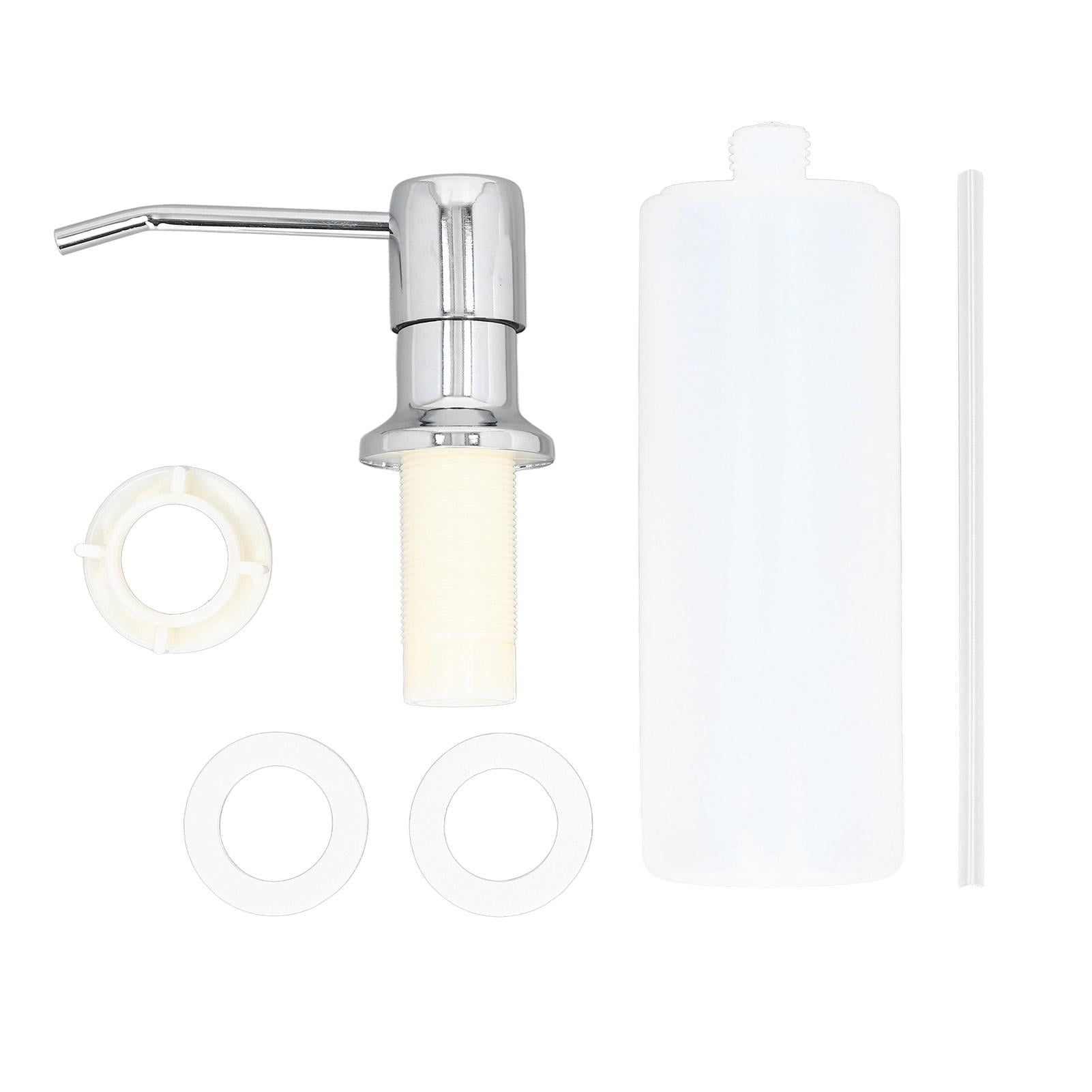 BIMZUC 300 ml 304 Stainless‑Steel Sink Soap & Lotion Pump Dispenser – Chrome Finish, 360° Rotating Head, Easy‑Fill, Large Capacity