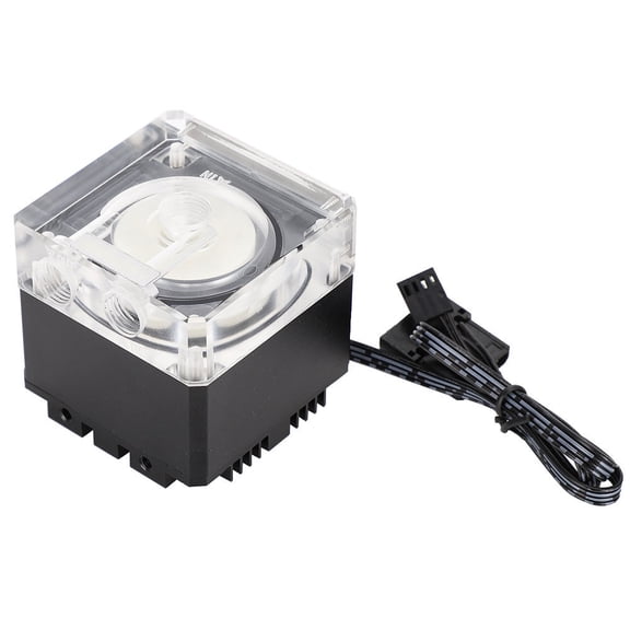BIMZUC 3000RPM Fast Heat Dissipation Computer Water Pump PC Cooler 800L/H Flow 3.5m Head Integrated Tank Black