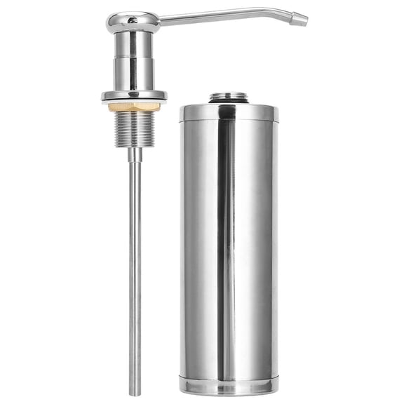BIMZUC 300ml Kitchen Sink Soap Dispenser, Premium 304 Stainless Steel Liquid Detergent Hand Pump with Copper Head (8.9 inches / 22.5 cm)