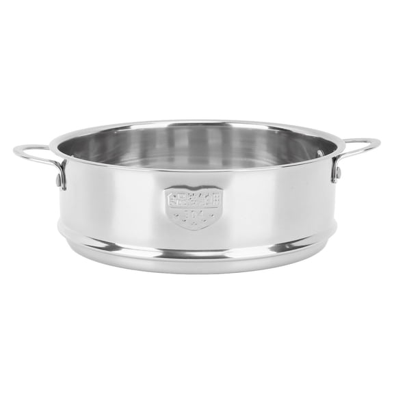 BIMZUC 304 Stainless Steel Double‑Ear Steam Grid with Draining Net – Compact Kitchen Steamer Basket for Buns, Dumplings & Veggies