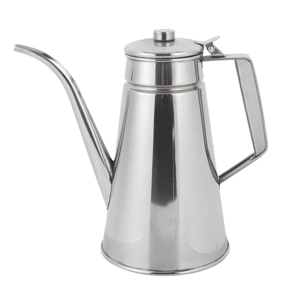 BIMZUC 304 Stainless Steel Oil & Sauce Dispenser – 1.2L Leakproof Long‑Spout Bottle with Lid, Ideal for Cooking Oil, Soy Sauce, Vinegar & More