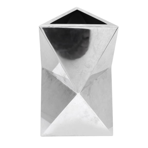 BIMZUC 304 Stainless Steel Rhombus Flower Vase Compact Modern Design for Home, Office, Dining & Studio Dcor