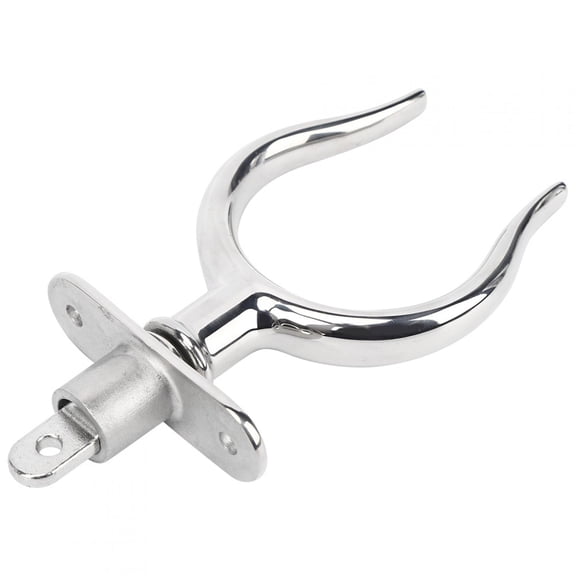 BIMZUC 316 Stainless Steel Paddle Fork with Fixed Bracket for Lifeboat and Rowing Boat, Premium Marine Oarlock Replacement Accessory for Raft and Watercraft, Silver