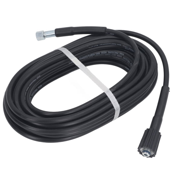 BIMZUC 32.8 ft / 10 m High Pressure Washer Hose PVC Rubber Flexible Water Tube Explosion Proof Pipe for Car Cleaning M22x1.5mm-14mm Convex Brim Type Replacement Attachment