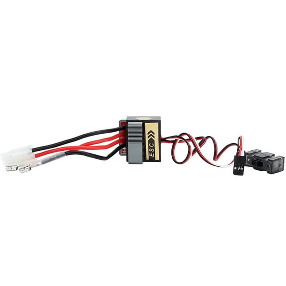 BIMZUC 320A Low Voltage ESC Brushed Speed Controller Replacement Part Fit for 1/10 Scale RC Car, Boat, and Truck Models, High Frequency Drive System with Overheating Protection (1.3 inches / 34 mm)