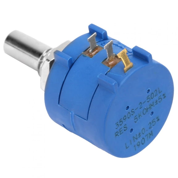 BIMZUC 3590S-2-502L 5K Ohm Adjustable Resistor Precision Multiturn Potentiometer, High Accuracy Rotary Wirewound Variable Resistors for Electronics, 2W Power Rating, 5% Tolerance, 5 inches[cite: 1]
