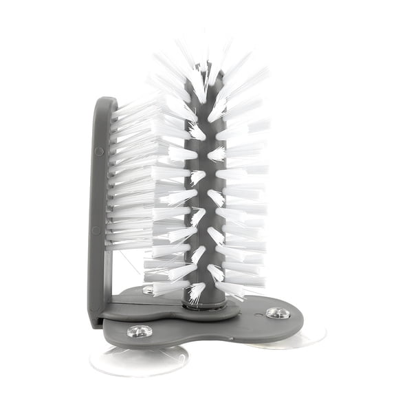 BIMZUC 360 Glass Cup Cleaning Brush with Suction Base, Double-Sided Bottle Brush for Tall Tumblers, Mugs, Wine Glasses, Kitchen Cleaning Tool