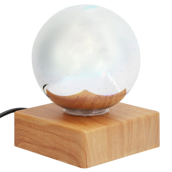 BIMZUC 3D Glass Ball Night Light USB Plug in Bedside Lamp with Colorful Starry Sky Effect Decorative Ambient Table Light for Bedroom Kids Room Holiday Birthday Gift (3.7 inches / 9.5 cm)