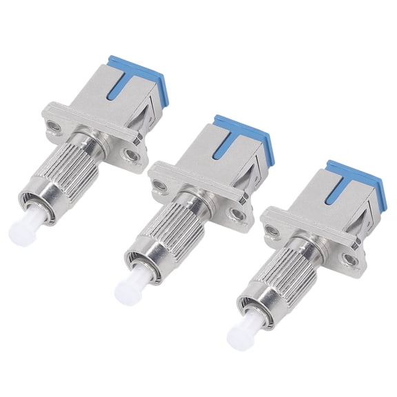 BIMZUC 3Pcs Optical Fiber FC Male to SC Female Connector Fiber Optic Convertor Adapter for Visual Fault Locator, Low Loss Ceramic Metal Sleeve Adapter (1.97 inches / 5 cm Length)