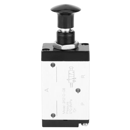 BIMZUC 3R210-08 2 Position 3 Way Pneumatic Air Hand Lever Operated Solenoid Valve (3.94 inches / 10 cm)