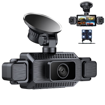 BIMZUC 4 Channel Dash Cam, 1080P Front and Rear Camera with WiFi, Night Vision, 3 Inch Screen, Loop Recording, G-Sensor, Parking Mode, 170 Degree Wide Angle (6.69 inches / 17 cm)