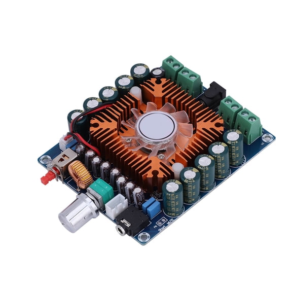 BIMZUC 4 Channels 4*50W Large Power HiFi Amplifier Board IC Smart Cooling Digital Amplifier Board with High Sensitivity and Multi-level Protections 3.9x3.1x0.8 in / 10x8x2 cm