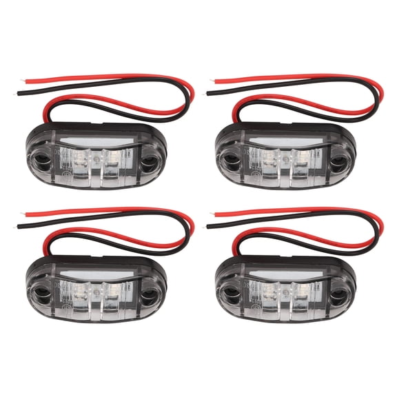 BIMZUC 4-Pack LED Interior Side Marker Lights 12V Waterproof PC Material Clearance Indicators for RVs Ships Yachts (18 cm / 7.09 inches)