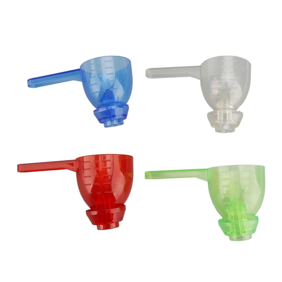 BIMZUC 4Piece Leaky Measuring Spoon Set  SpillProof, Smart Funnel Design, Dishwasher Safe, Accurate Powder Measurement